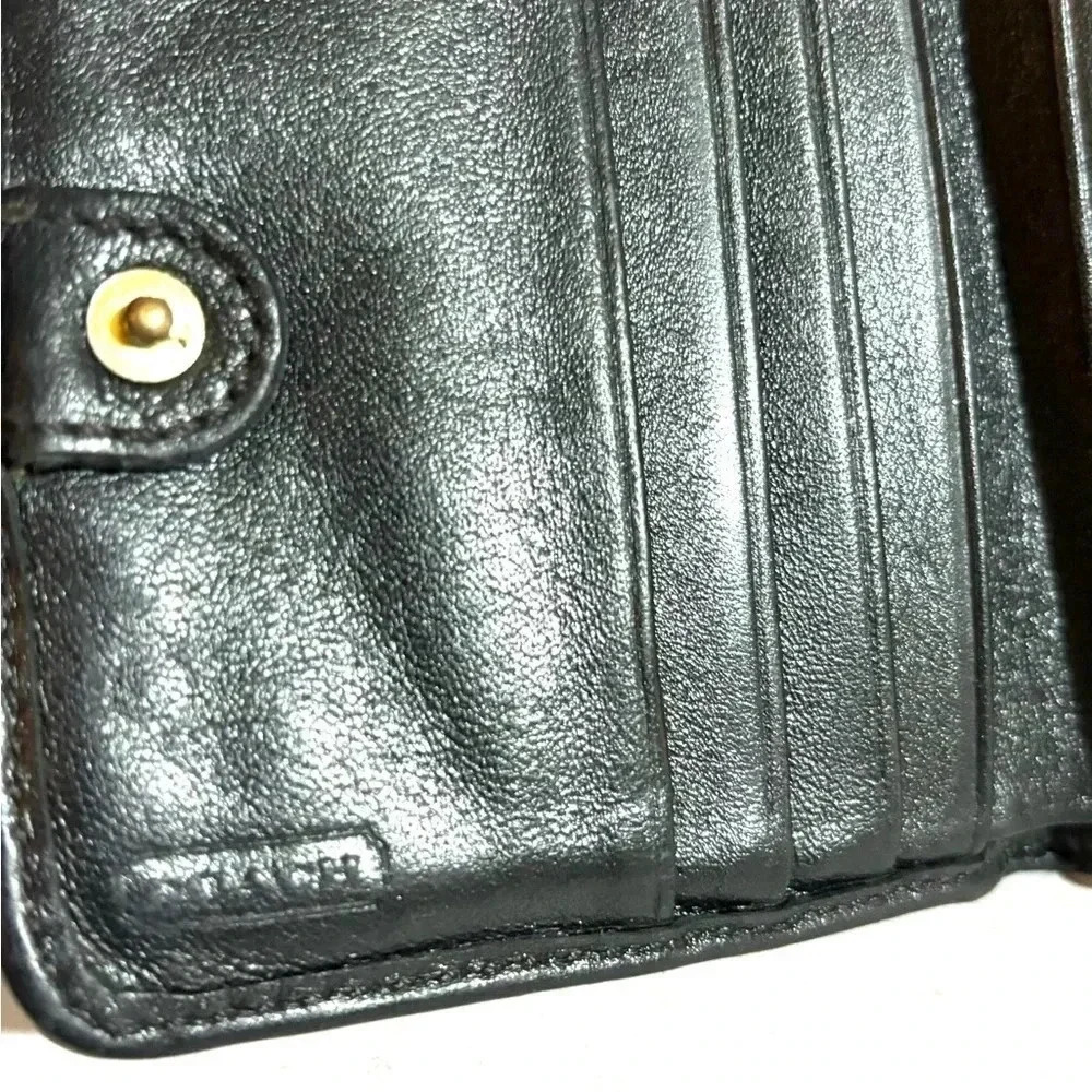 Coach black/ gray glitter leather wallet - Picture 7 of 7